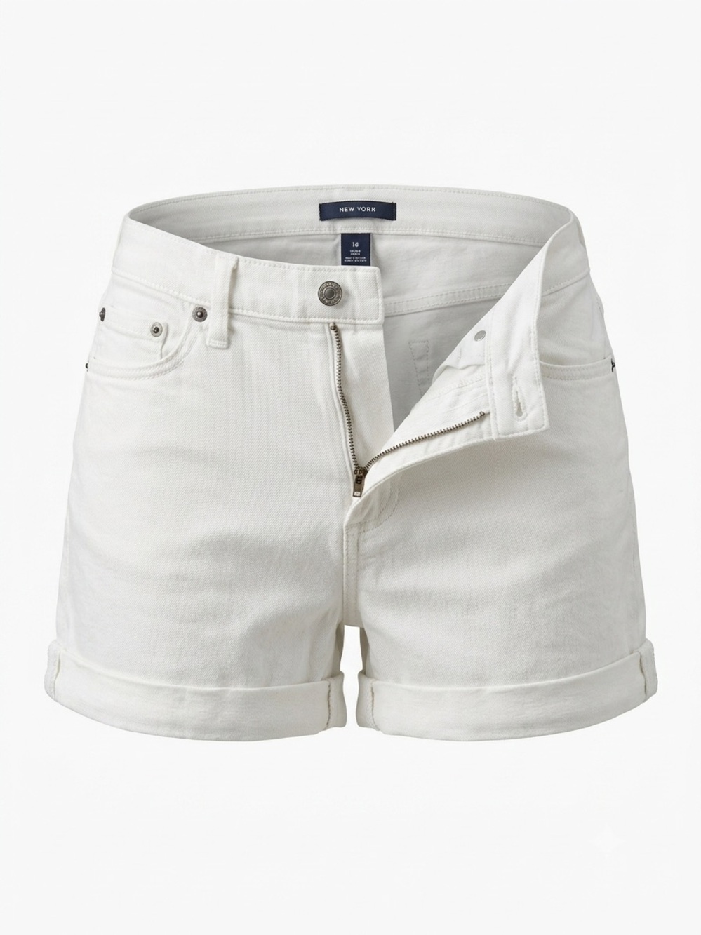 Banana Republic White Denim Cuffed Shorts Size 30 / 10